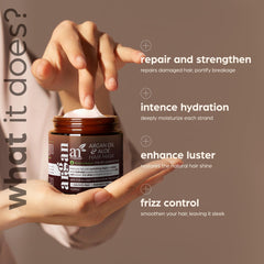 Artnaturals Argan Hair Mask packaging shot highlighting sulfate-free formula.