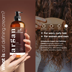 Artnaturals Curl Defining Cream hair application demonstrates even distribution for defined waves.