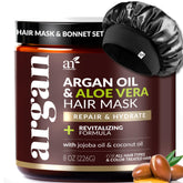 Artnaturals Hair Mask + Silk Bonnet Set box, ready for gifting and storage.