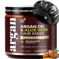 Artnaturals Hair Mask + Silk Bonnet Set box, ready for gifting and storage.