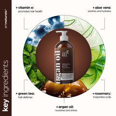 Artnaturals Moroccan Argan Oil Shampoo color-treated hair visualization for gentle cleansing