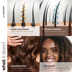 Artnaturals Moroccan Argan Oil Shampoo hair closeup highlighting softness and manageability