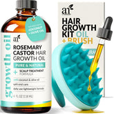 ArtNaturals Rosemary Castor Oil bottle for scalp nourishment and hair health.