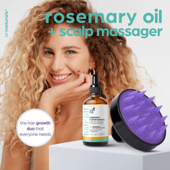 ArtNaturals Rosemary Castor Oil massager tool ready for scalp massages.