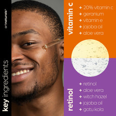 Artnaturals Vitamin C Serum Set texture-closeup hints a smooth, even finish.
