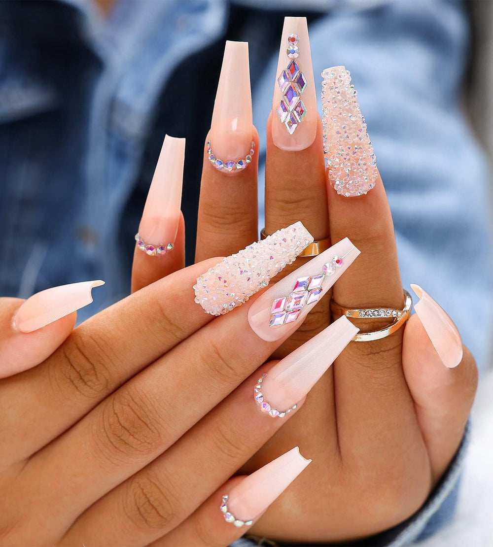 Artquee 24pcs French Nude White Ballerina nails ready for elegant at-home styling
