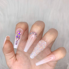 Artquee full-cover false nails in box provide quick manicure options