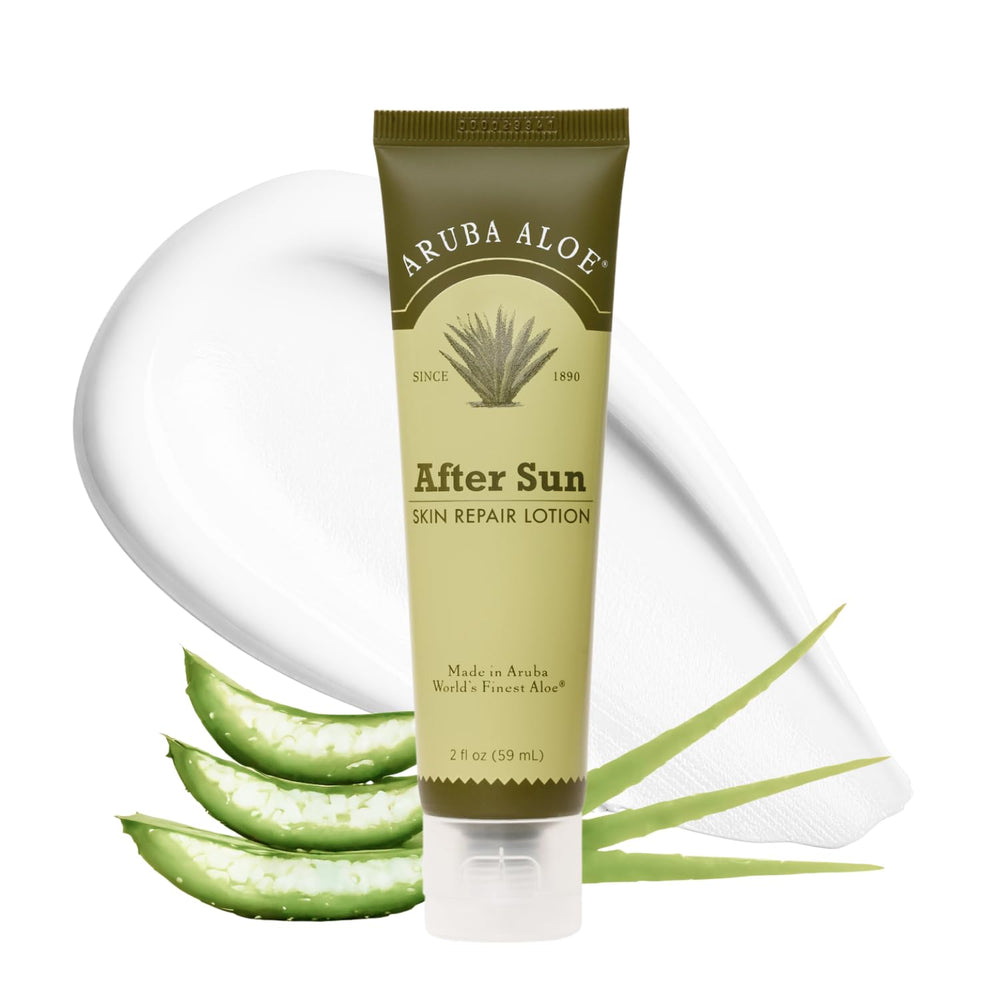 Aruba Aloe after-sun lotion tube delivering hydration after sun exposure.