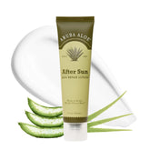 Aruba Aloe after-sun lotion tube delivering hydration after sun exposure.