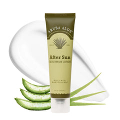 Aruba Aloe after-sun lotion tube delivering hydration after sun exposure.