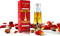 Arvazallia Argan Oil Leave-In hair application showing easy styling and frizz control.