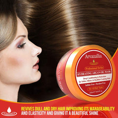 Arvazallia sulfate-free formula label illustrating gentle care for all hair types