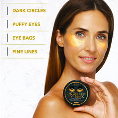 Arvesa 24k gold eye mask delivers deep hydration and smooths fine lines.
