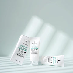 ARZTIN Airy Water Sun Cream SPF50+ label signals strong protection in daylight.