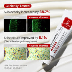 Dense yet soft texture of ARZTIN Regenerative Shield Cream on skin