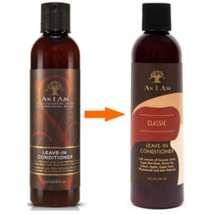 As I Am Leave-In Conditioner on shiny hair showing lasting gloss