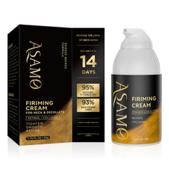 ASAMO firming neck cream packaging for premium daily skincare.