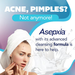 Asepxia Acne Bar Soap with jojoba microspheres for gentle exfoliation and smoother skin.