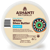 Ashanti Naturals white chunky raw shea butter 5oz for skin and hair moisture.