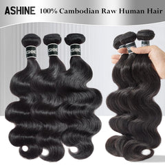 ASHINE unprocessed raw hair closeup shows intact cuticles for smooth waves