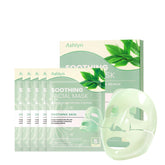 Ashlyn Green Tea soothing collagen mask sheet on face delivering calm hydration for sensitive skin