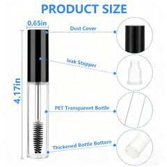 AskBed mascara tubes with wand and labels included for easy customization.