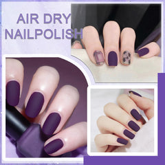 ASMAYSA Purple Gel Nail Polish dries quickly during layering and testing.