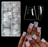 ASONRL clear duck nail tips packaging box supports easy DIY manicure