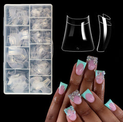 ASONRL clear duck nail tips packaging box supports easy DIY manicure