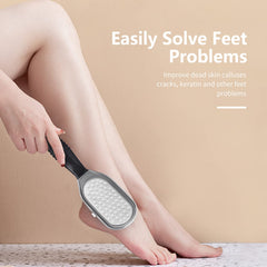 AsonTao Foot Rasp in use on wet feet for smoother skin prep
