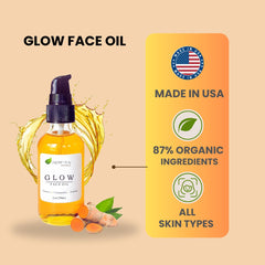 Aspen Kay Naturals Glow rosehip oil application on skin for hydration.