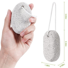 Asqraqo lava pumice with ergonomic grip for easy use during pedicure.