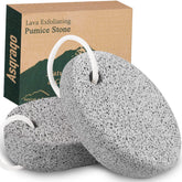 Asqraqo natural pumice stone pair for foot and hand exfoliation.