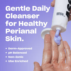 Asset Hole Cleanser cream texture close-up shows gentle cleansing.