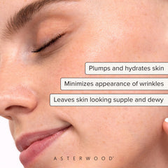 Close-up of Asterwood serum dropper for precise daily moisturizing.
