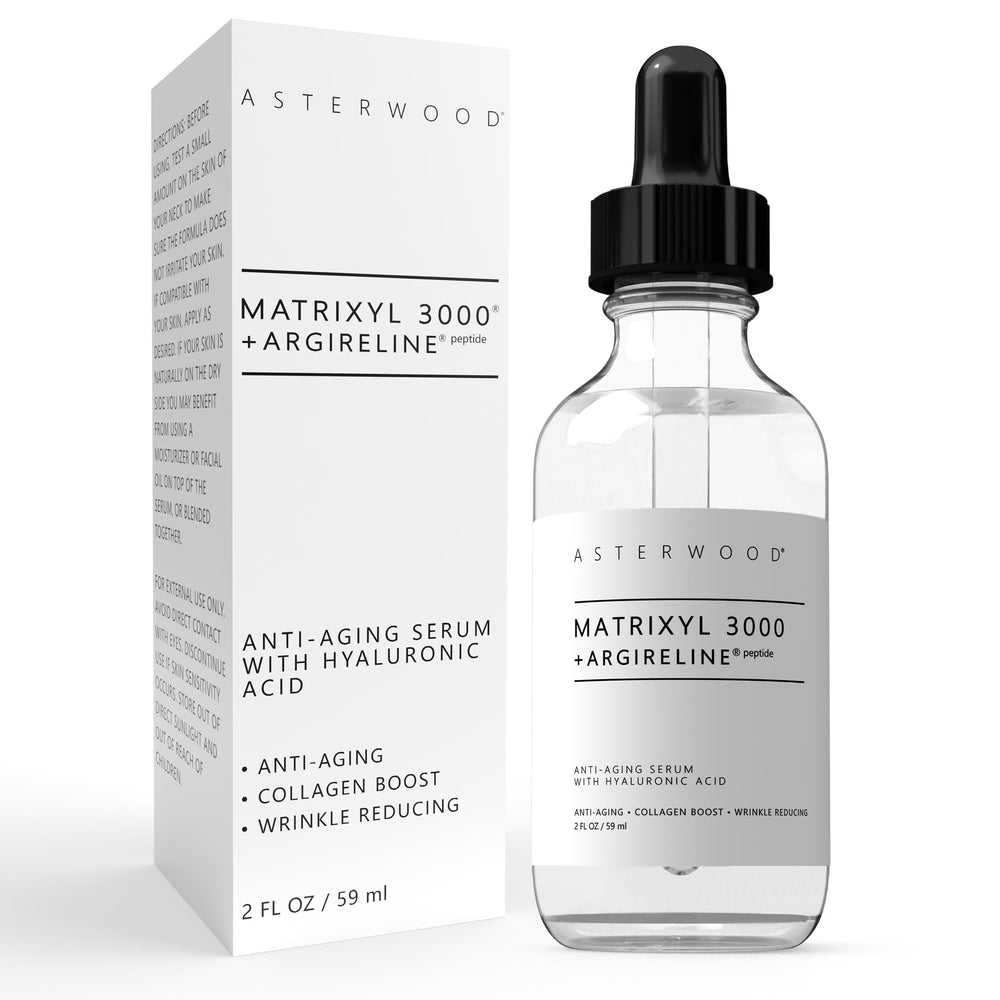 Asterwood Matrixyl 3000 serum bottle for fragrance-free night use
