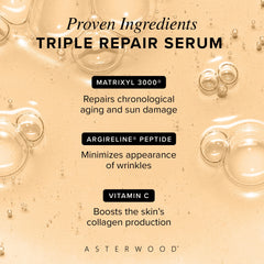 Asterwood Argireline close-up showing wrinkle-targeting peptides for smoothing.
