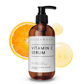 Asterwood Vitamin C Serum bottle showing fragrance-free hydration