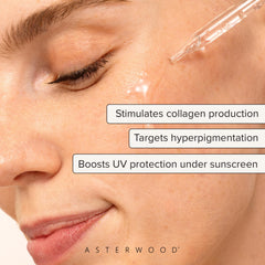 Close-up of serum dropper for Asterwood Vitamin C Serum