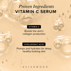 Close-up of Asterwood Serum texture showing lightweight hydration
