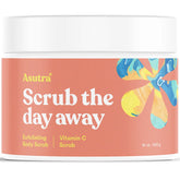 ASUTRA Dead Sea Salt Scrub jar front view emphasizes hydrated skin feel
