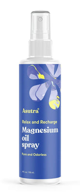 ASUTRA Magnesium Oil Spray bottle front view for easy daily use
