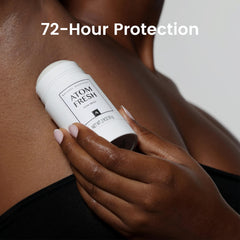 Atom Fresh Laboratory balm-application demonstrates smooth, invisible layer for daily wear.