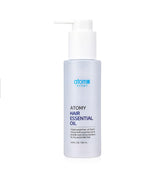 A.t.o.m.y Hair Essential Oil bottle with pump delivers lightweight anti-frizz shine.