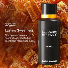 ATYAB AL MARSHOUD Honey All Over Spray bottle closeup highlights premium details