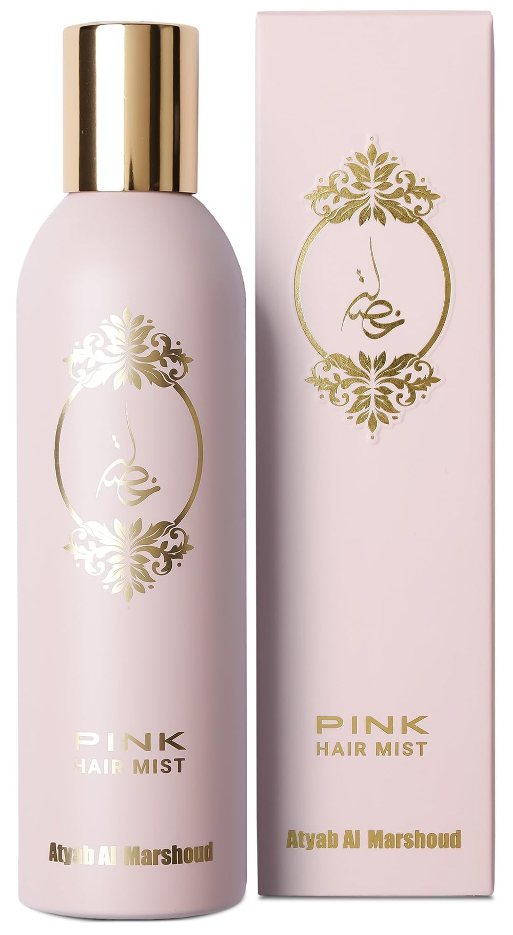 ATYAB AL MARSHOUD Pink Khisla Hair Mist bottle shows premium, long-lasting scent for daily use