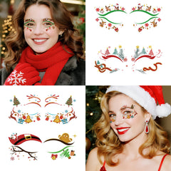 atydkug Santa Claus design eye sticker adds playful holiday charm and easy removal.