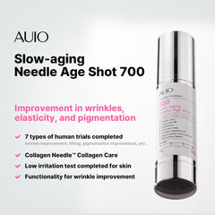 AUIO Age Shot 700 Essence dropper demonstrates precise droplets to optimize absorption.