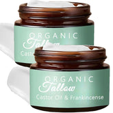 Aultink beef tallow frankincense jar provides rich hydration for skin.