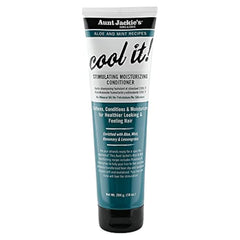 Aunt Jackie's Cool It conditioner jar showing rich moisture for soft hair